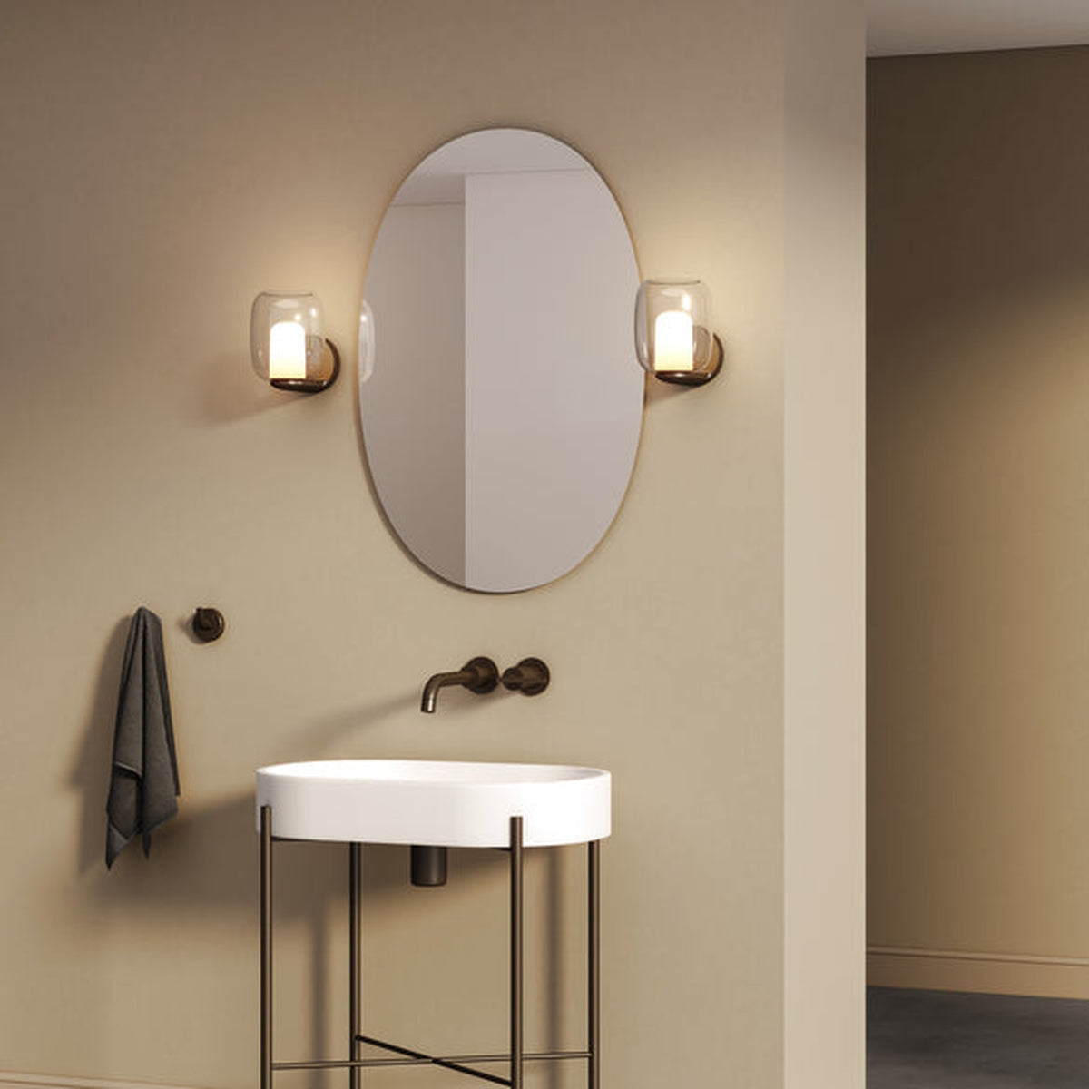 Aquina vegglampe opp eller ned IP44 G9