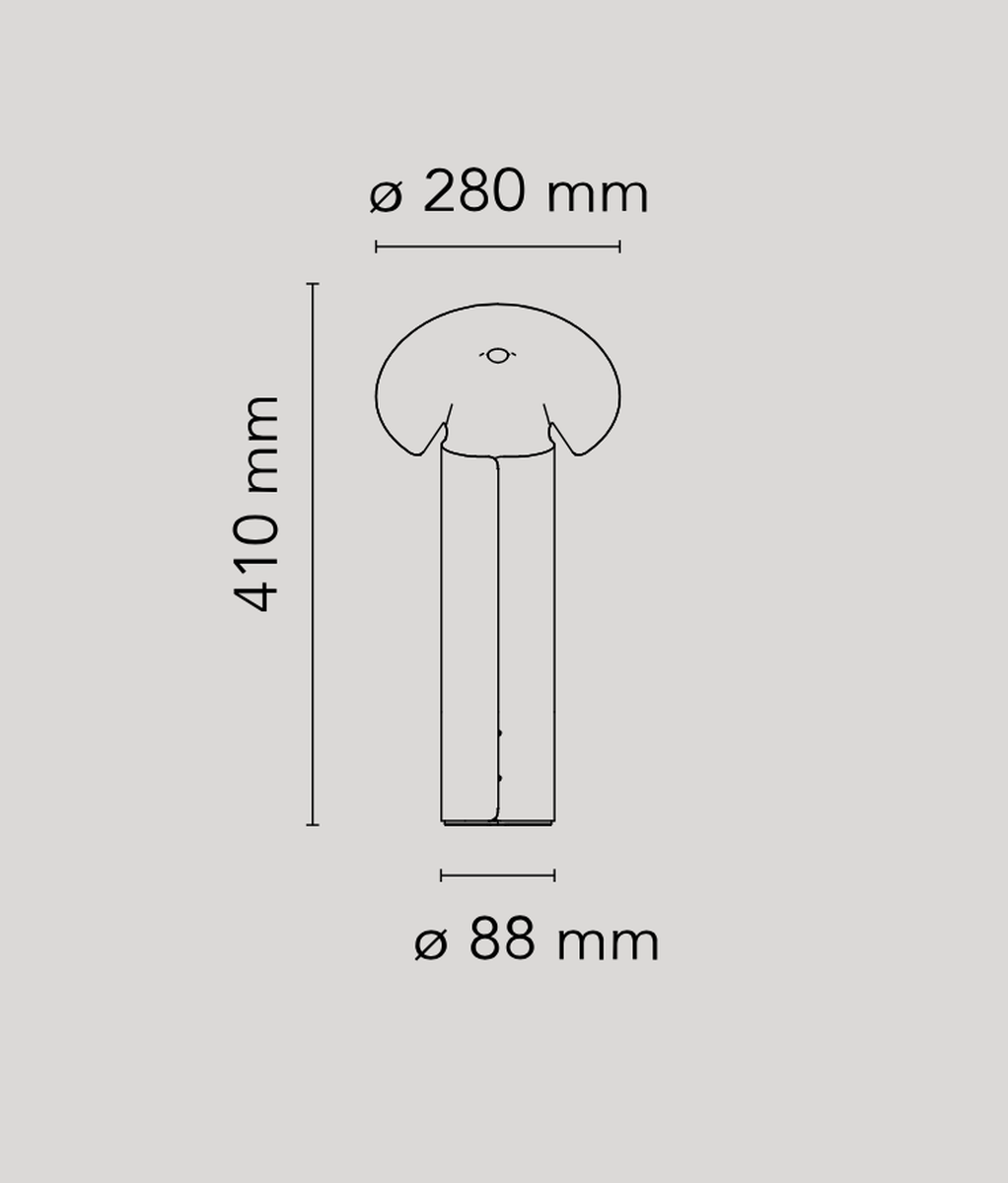 Flos Chiara Bordlampe - Aluminium/Antrasitt – Utstillingsmodell