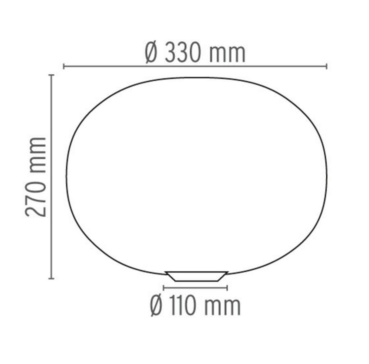 Flos Glo-Ball Basic 1 bordlampe - 33cm - med dimmer