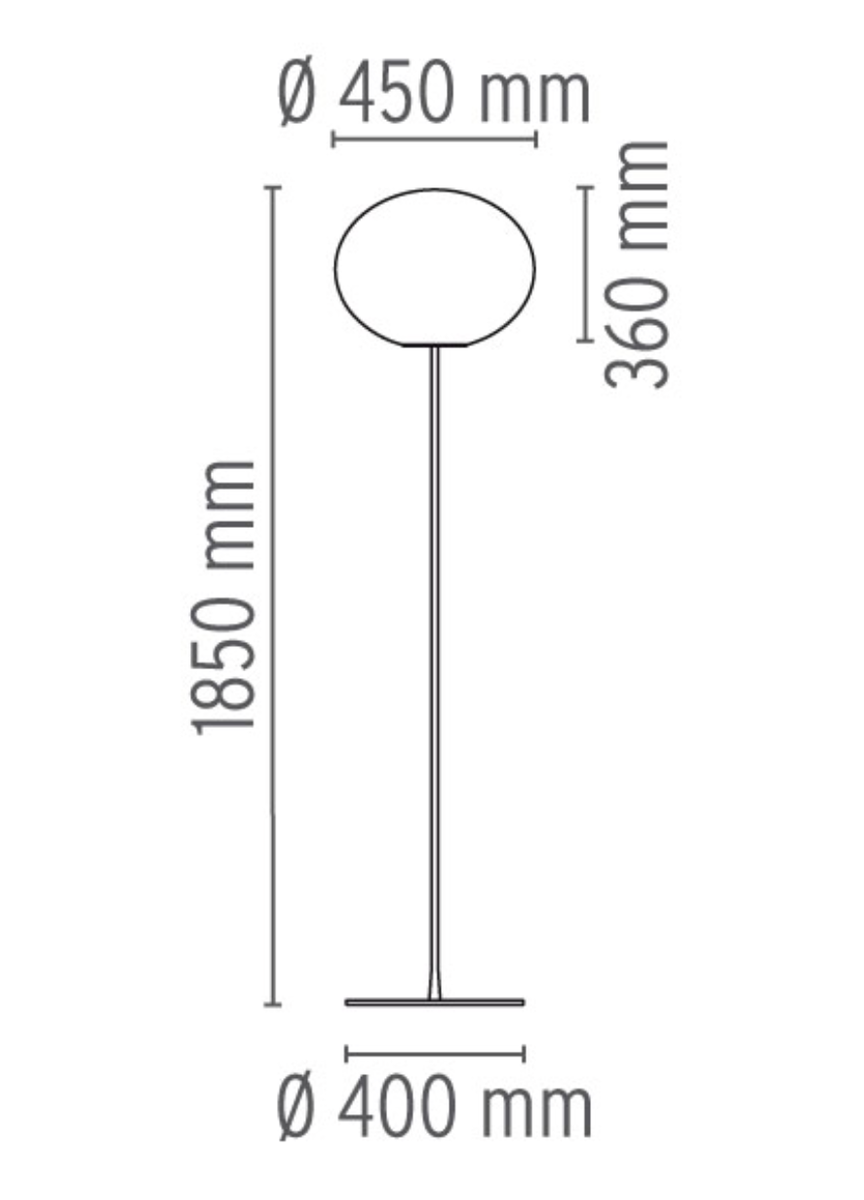 Flos Glo-Ball F3 gulvlampe – Utstillingsmodell