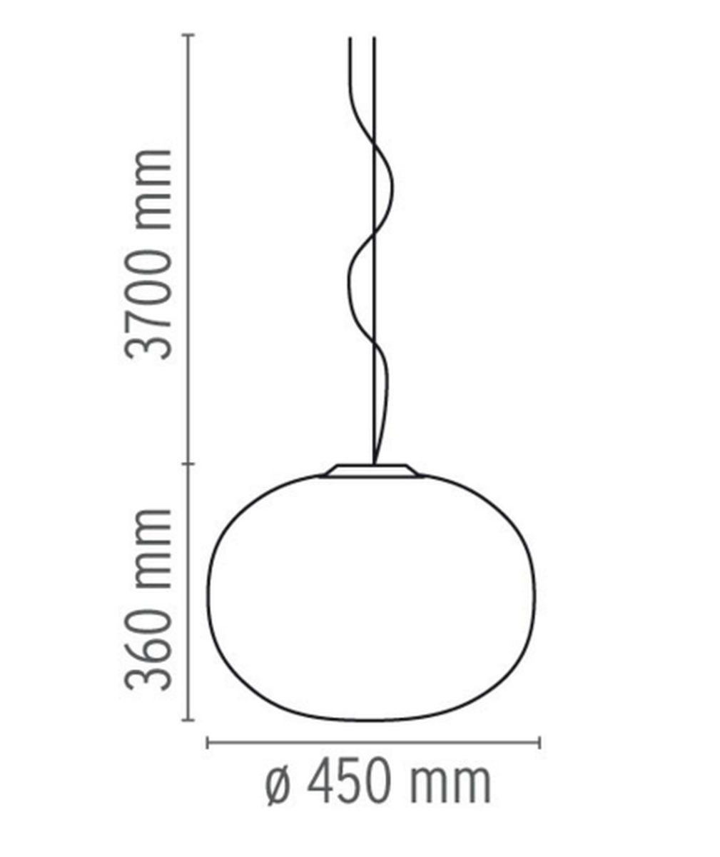 Flos Glo-Ball S2 taklampe - 45cm – Utstillingsmodell