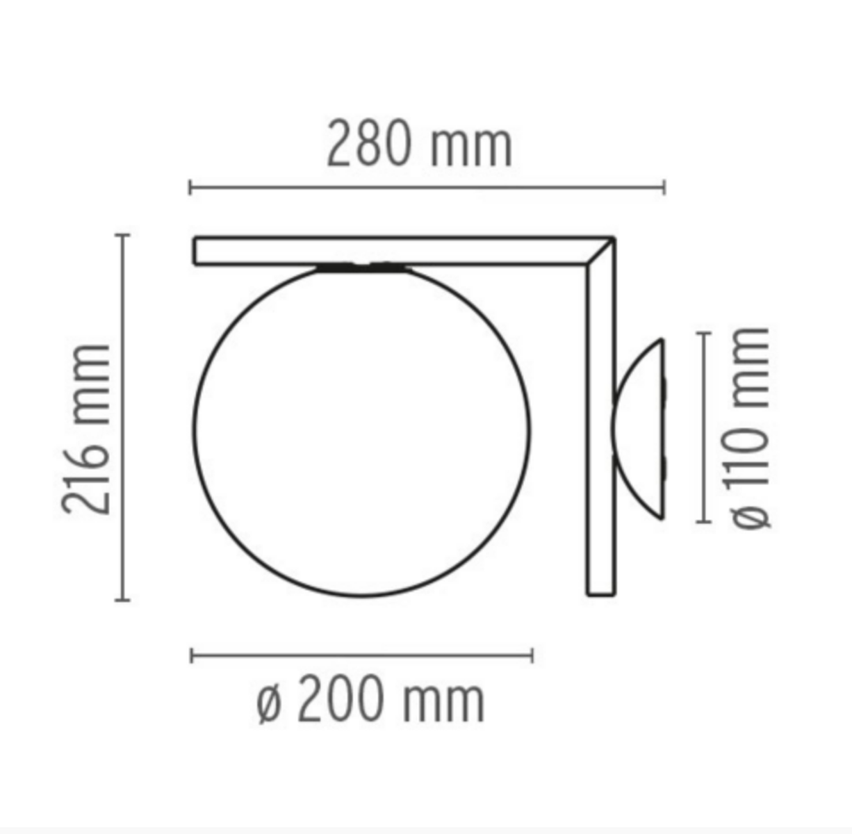 Flos IC Lights C/W1 - vegg / taklampe