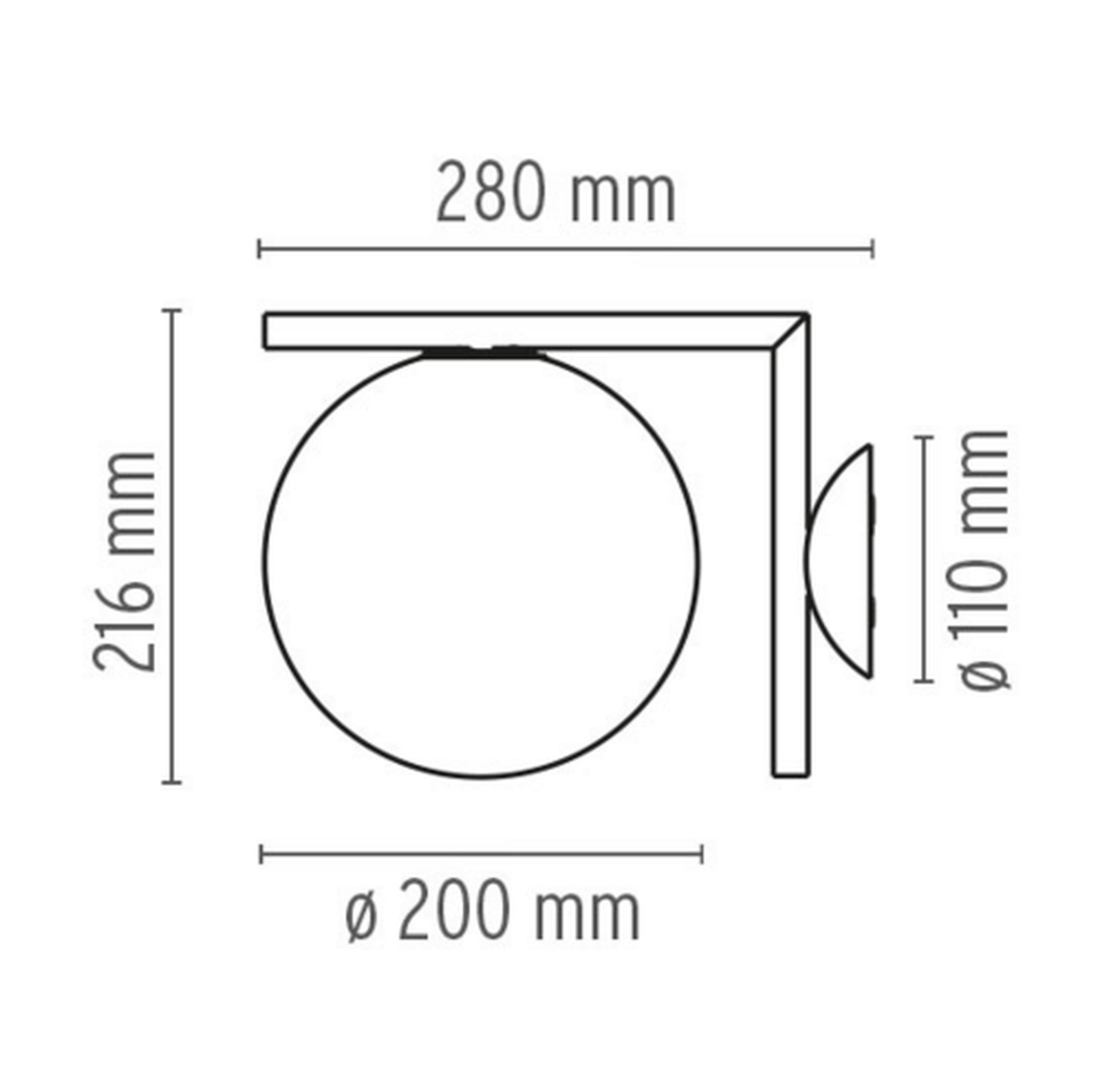 Flos IC Lights C/W1 - vegg / taklampe