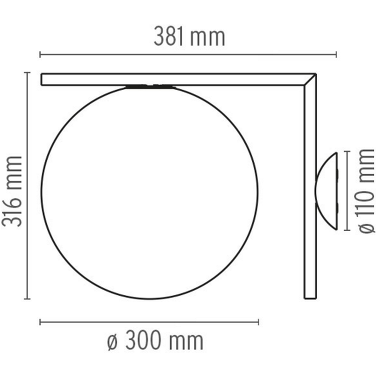 Flos IC Lights C/W2 vegglampe