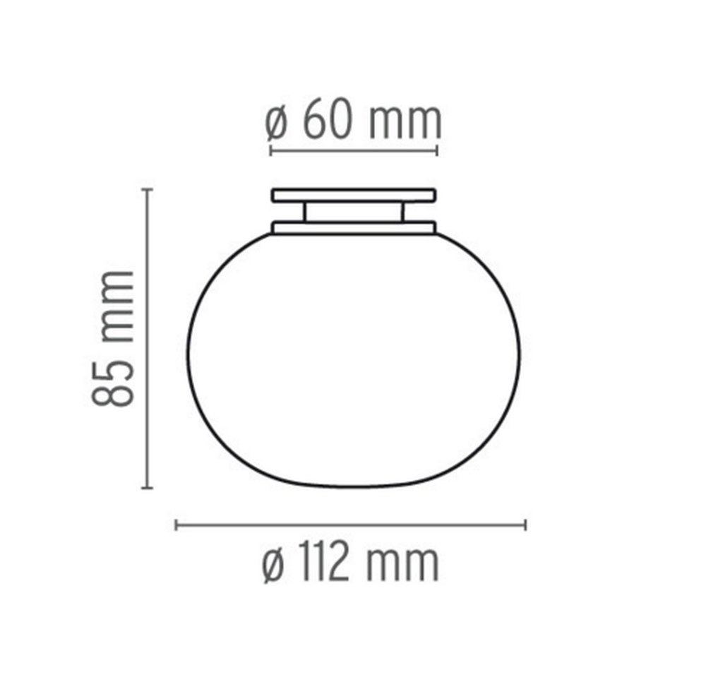 Flos Mini Glo-Ball C/W tak/vegg