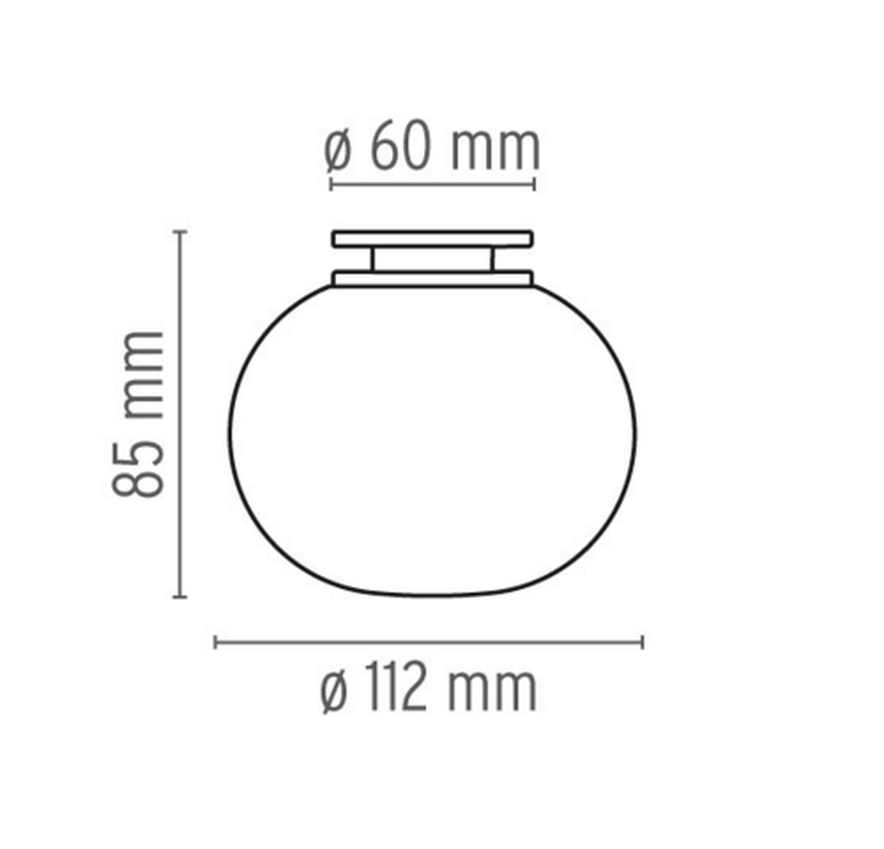 Flos Mini Glo-Ball C/W tak/vegg
