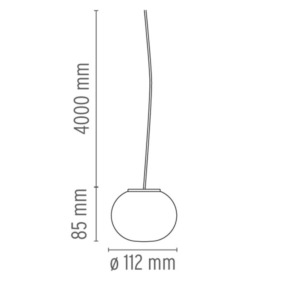 Flos Mini Glo-Ball S taklampe - 11cm