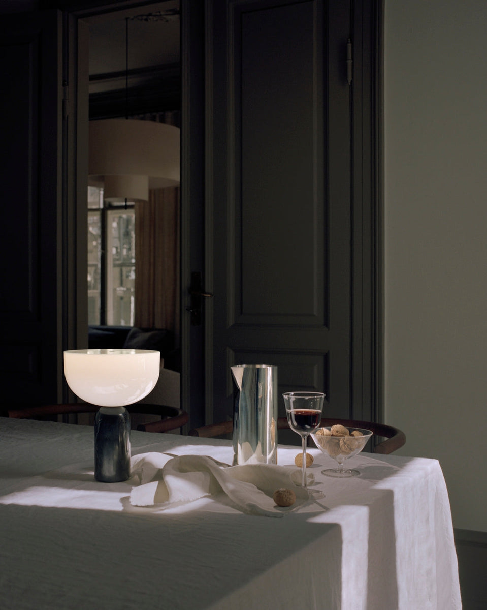 Kizu Portable bordlampe - Brun Marmor
