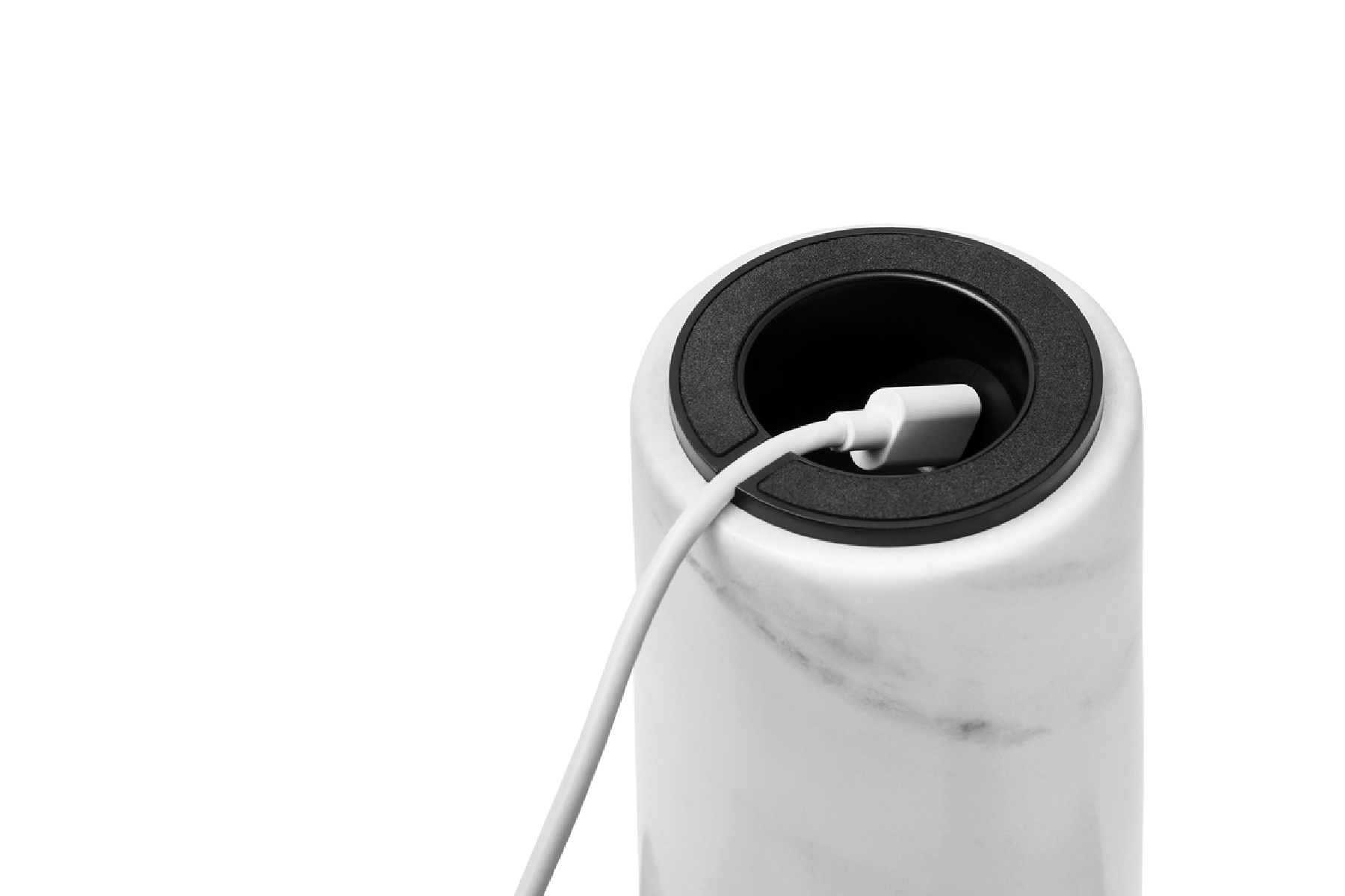 Kizu Portable bordlampe - Hvit marmor