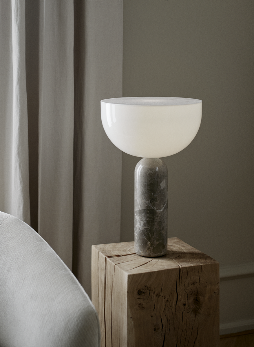 Kizu bordlampe - Gris du Marais Marble - L