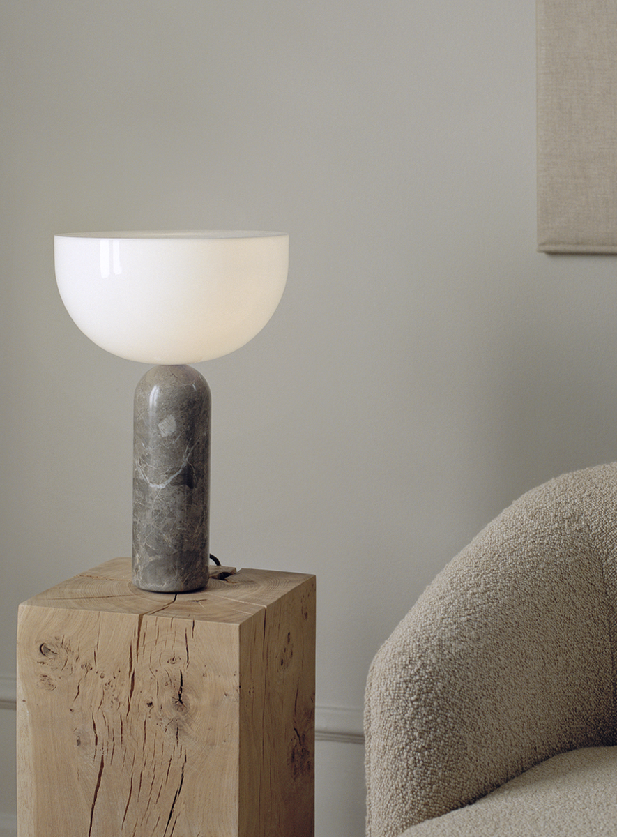 Kizu bordlampe - Gris du Marais Marble - L