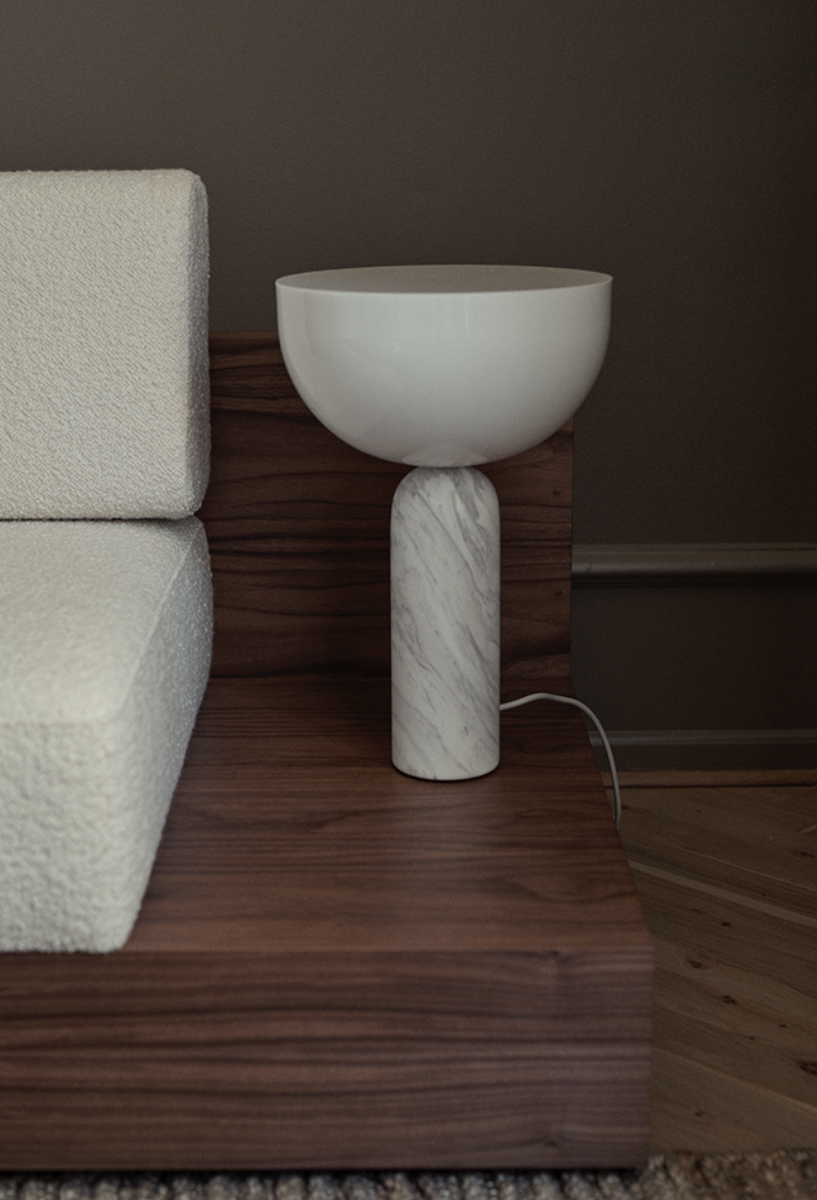 Kizu bordlampe - hvit marmor - L