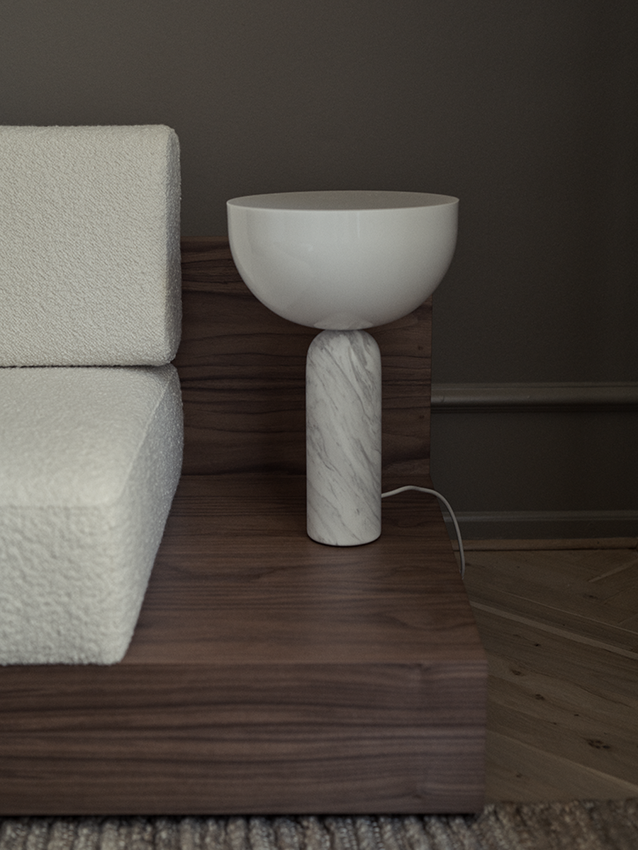 Kizu bordlampe - hvit marmor - S