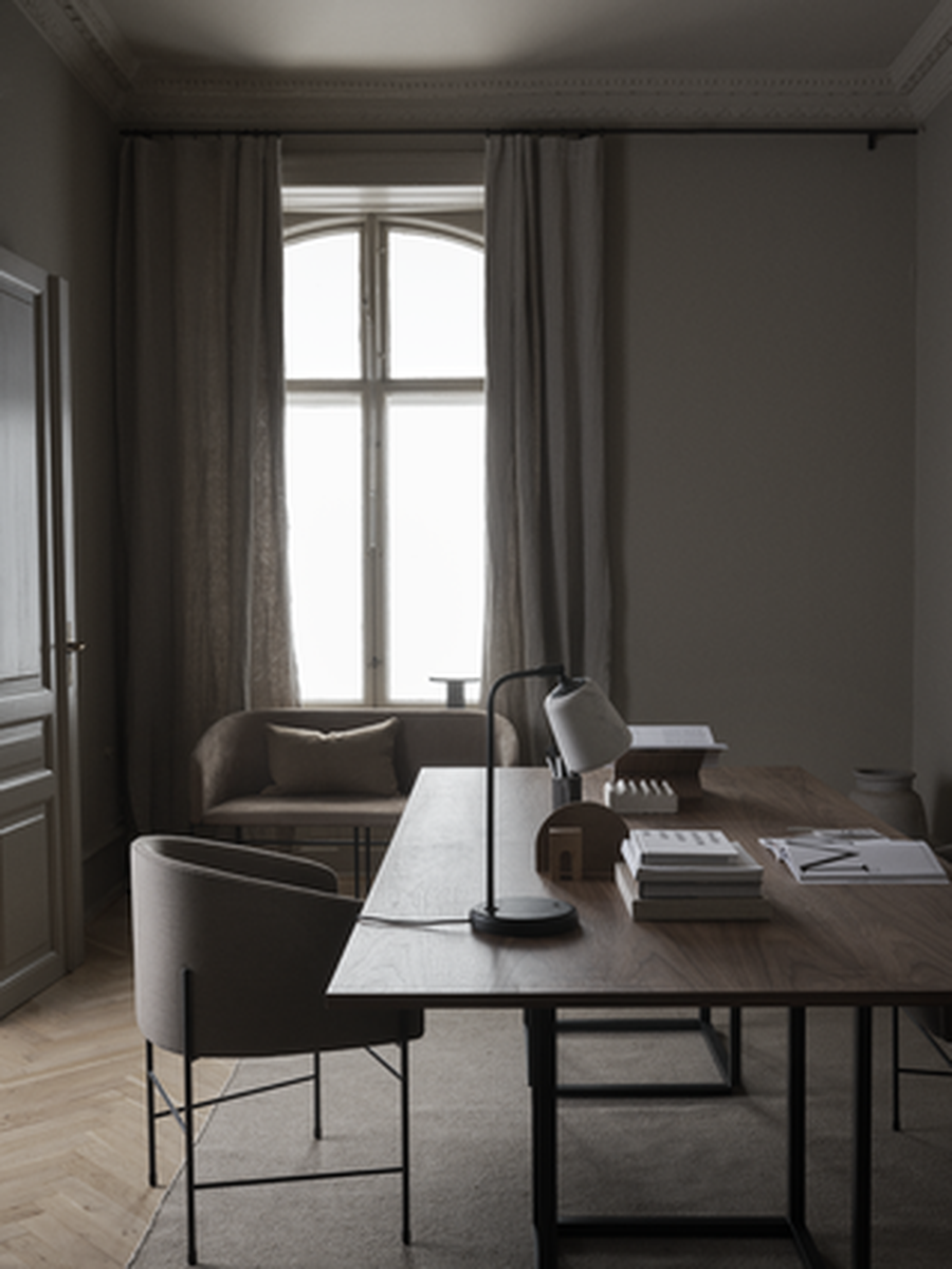 Material Bordlampe - Hvit Marmor