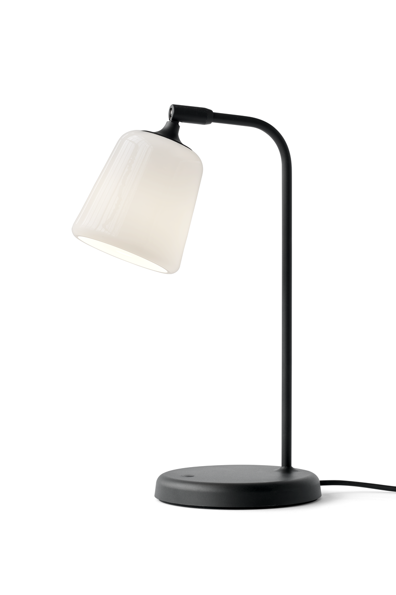 Material Bordlampe - Hvit Opal Glass