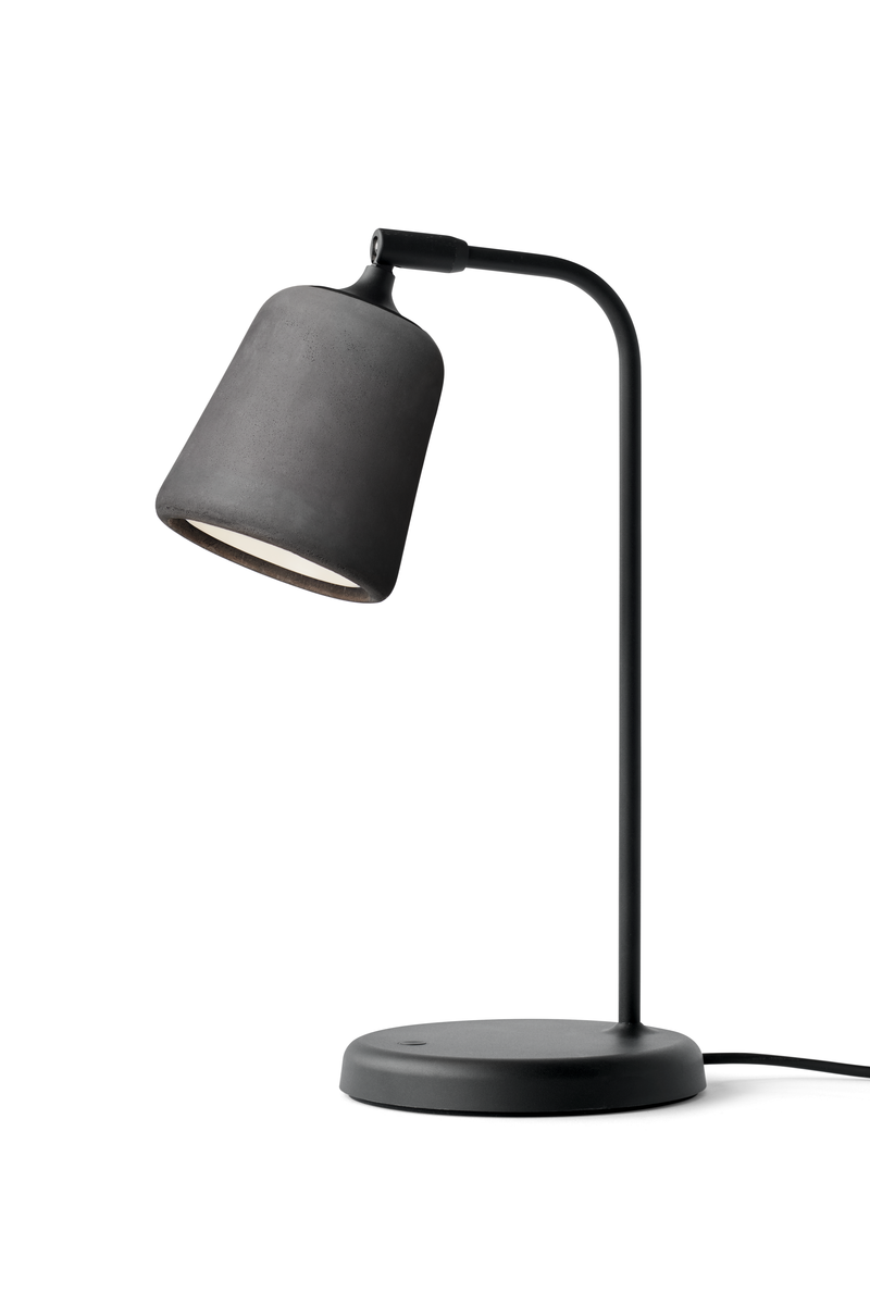 Material Bordlampe - Mørk Grå Betong