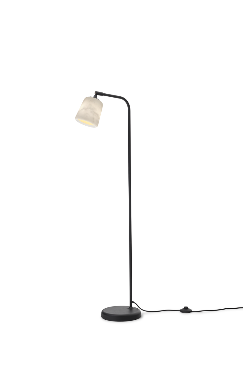 Material Gulvlampe - Hvit Transparent Marmor