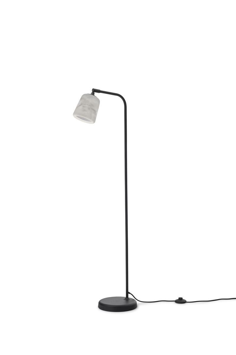 Material Gulvlampe - Hvit Transparent Marmor