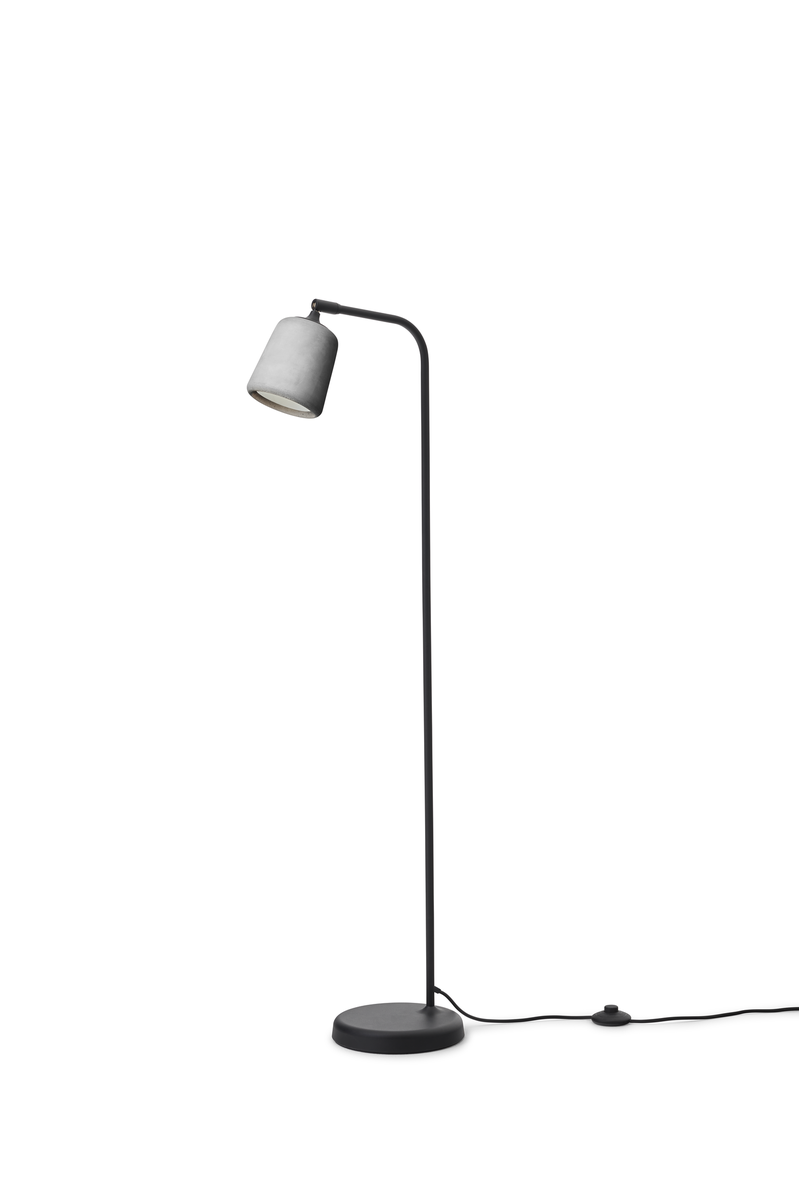 Material Gulvlampe - Lys Grå Betong