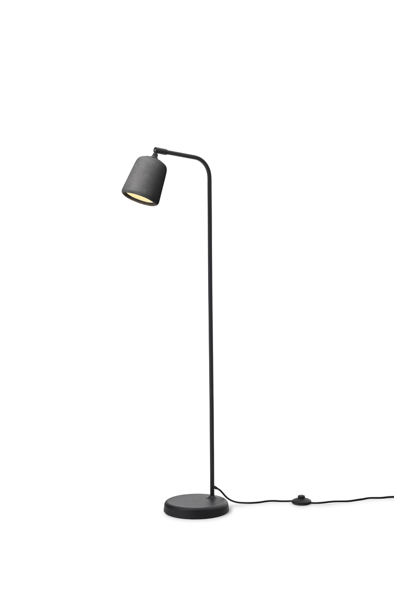 Material Gulvlampe - Mørk Grå Betong