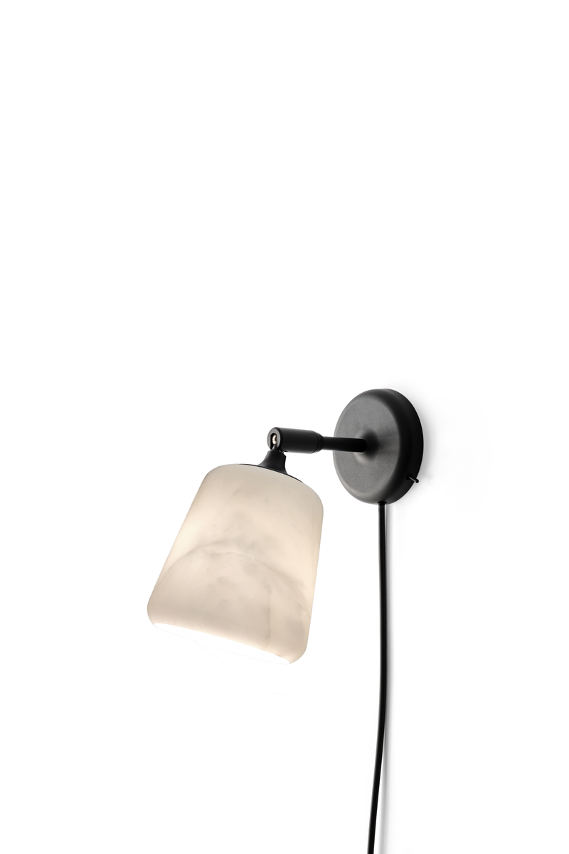 Material Vegglampe - Hvit Transparent Marmor