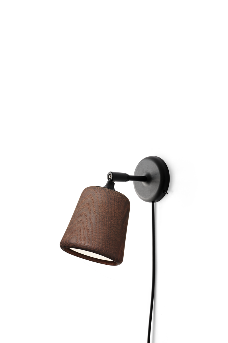 Material Vegglampe - Røkt Eik