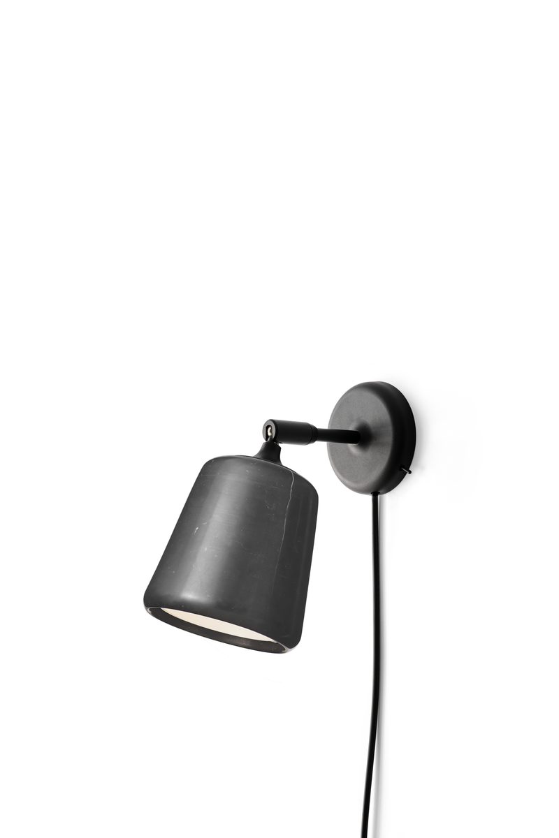 Material Vegglampe - Sort Marmor