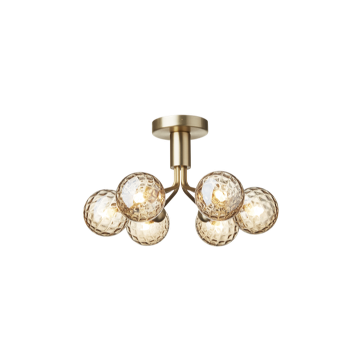 Nuura Apiales 6 taklampe børstet messing / optic gold glass