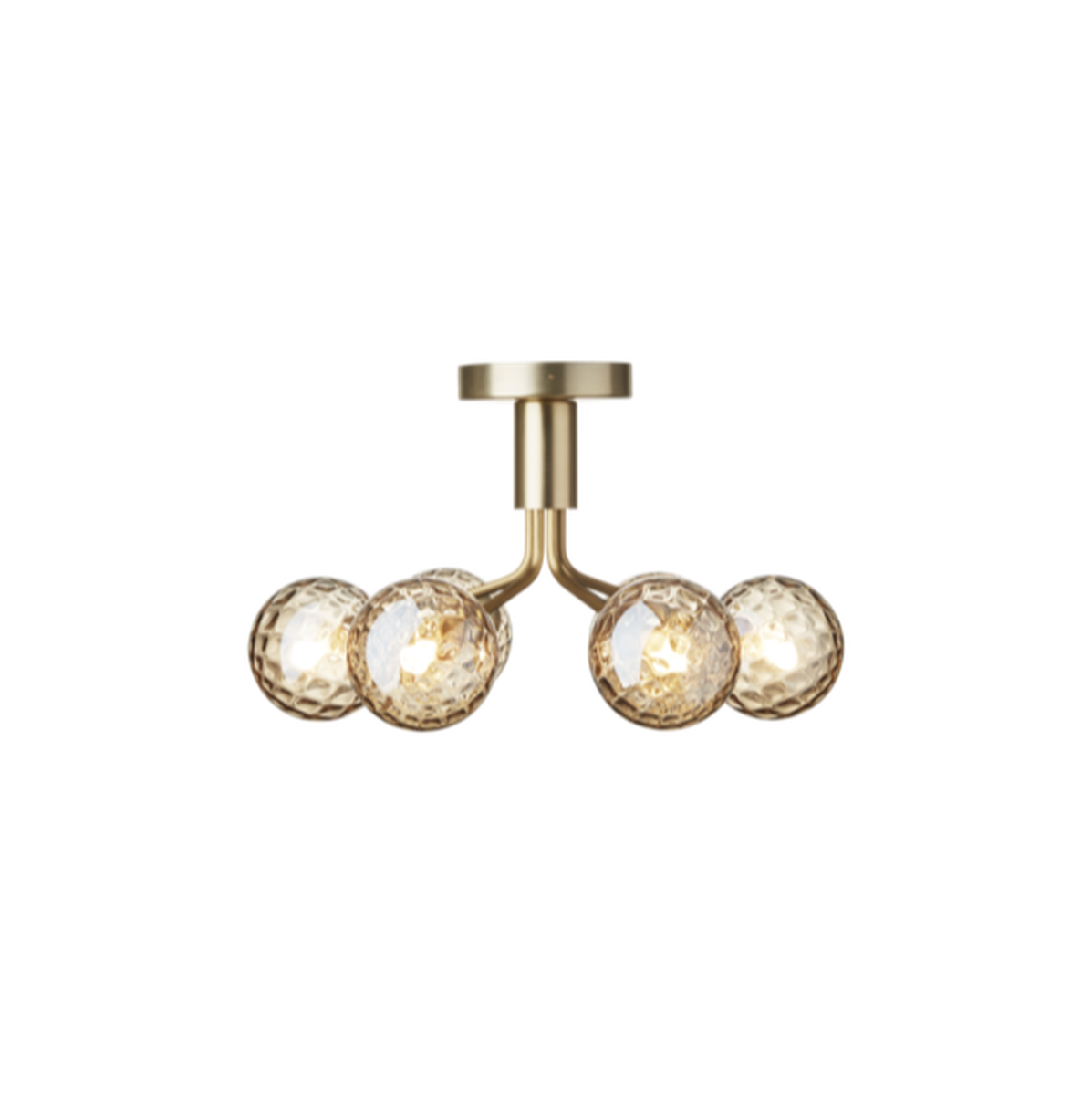 Nuura Apiales 6 taklampe børstet messing / optic gold glass