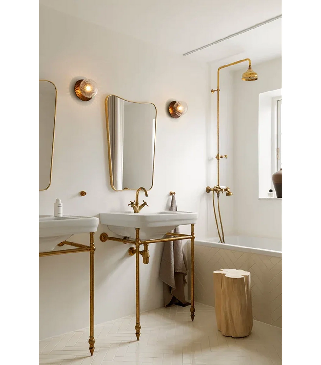 Nuura Liila 1 vegglampe/taklampe - medium - bronse/optic