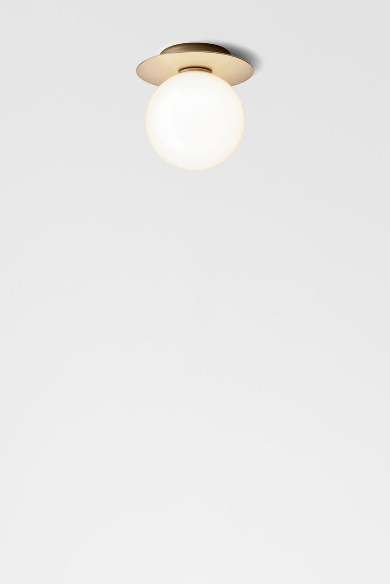 Nuura Liila 1 vegglampe/taklampe - medium - nordic gold / opal