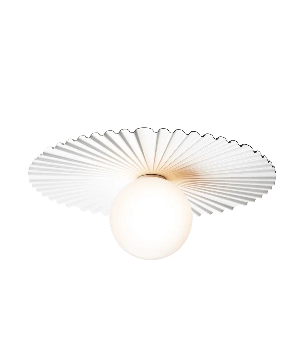 Nuura Liila Muuse vegglampe/taklampe - medium - Hvit / opal