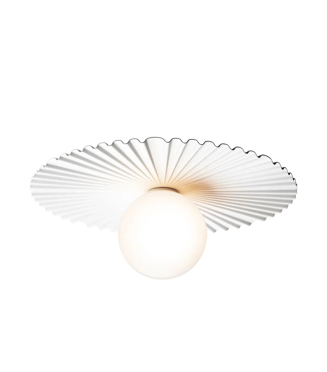 Nuura Liila Muuse vegglampe/taklampe - medium - Hvit / opal