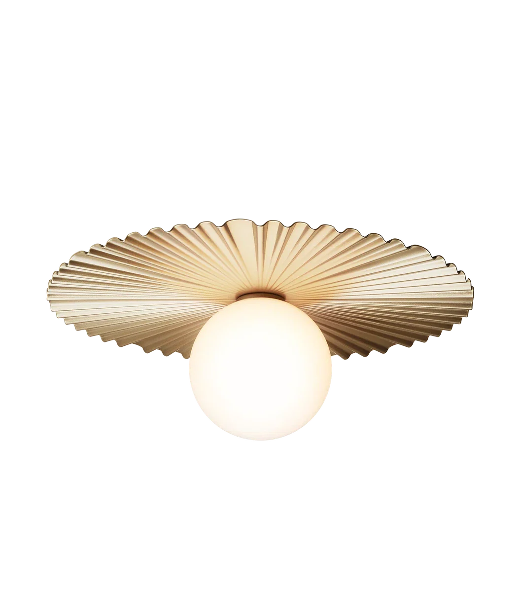 Nuura Liila Muuse vegglampe/taklampe - medium - Messing / opal