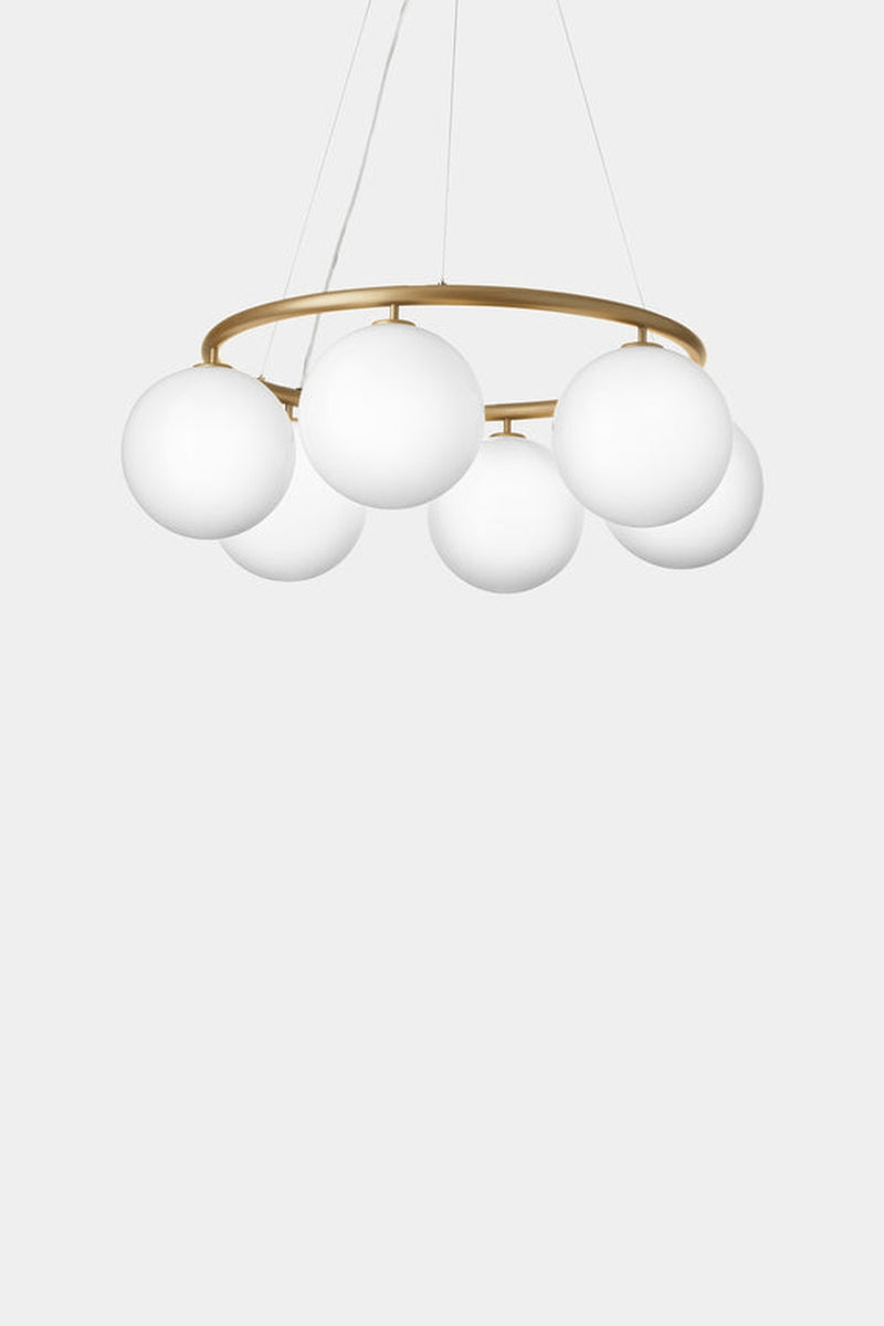 Nuura Miira 6 circular messing / opal